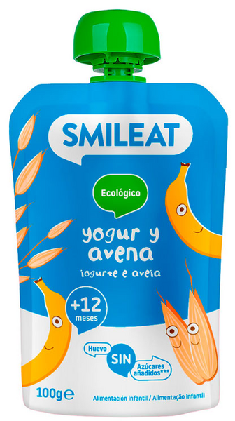 Smileat Bolsita Yogur Y Avena Ecológica 100g