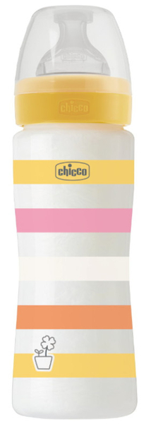 Chicco Biberón WellBeing Flujo Rápido Amarillo +4m 330 Ml