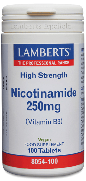 Lamberts Nicotinamida 250mg Vitamina B3 100 Tabletas