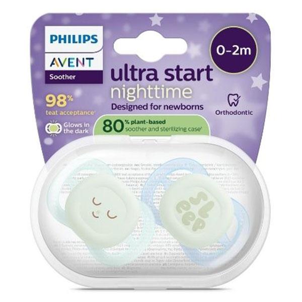Sucette Ultra Start Nuit 0-2M Polaire silicone, sans BPA