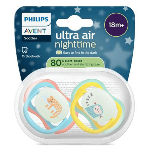 Sucettes Ultra Air nuit 18+ M Polaire x2, sans BPA 3
