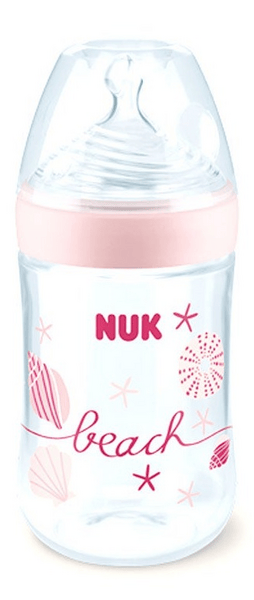 Nuk Biberón Nature Sense Silicona PP 6-18m L Beach 260 ml Rosa