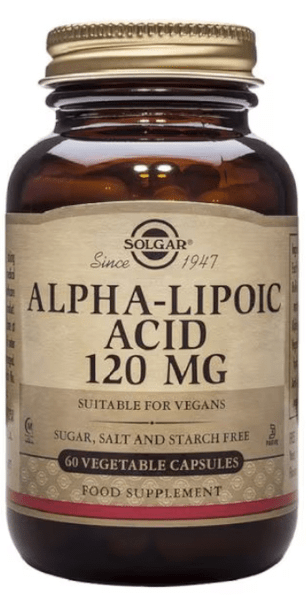 Solgar Ácido Alfa Lipoico 120 mg 60 Cápsulas Vegetales