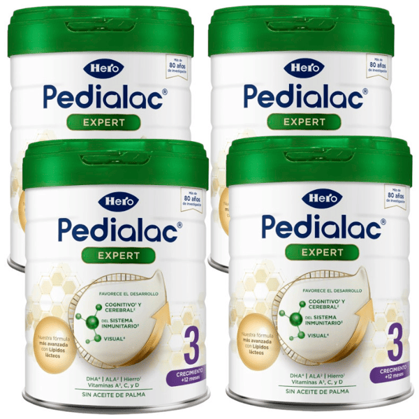 Hero Baby Pedialac Leche Crecimiento 3 +12m 4x800 gr