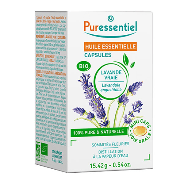 Capsules Huiles Essentielles Capsules de Lavande Vraie Bio 60 capsules