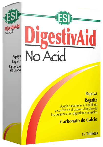 Esi Digestivaid No Acid 12 Tabletas