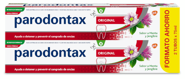 Parodontax Original Pasta Dientes Menta y Jengibre 2x75 ml