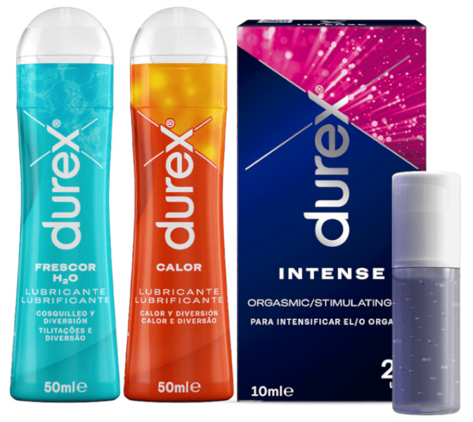 Durex Pack Lubricantes Calor 50ml + Frescor 50ml + Intense Gel 10ml