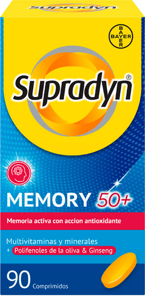 Supradyn Memory 50+ Vitaminas, Minerales y Energía con Ginseng 90 Comprimidos