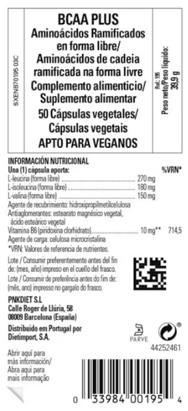 Solgar BCAA Plus 50 Cápsulas