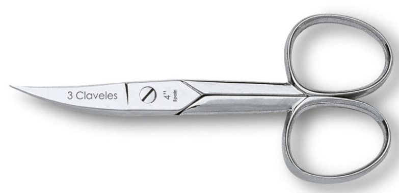 3 Claveles Tijera Piel Curva 9 cm