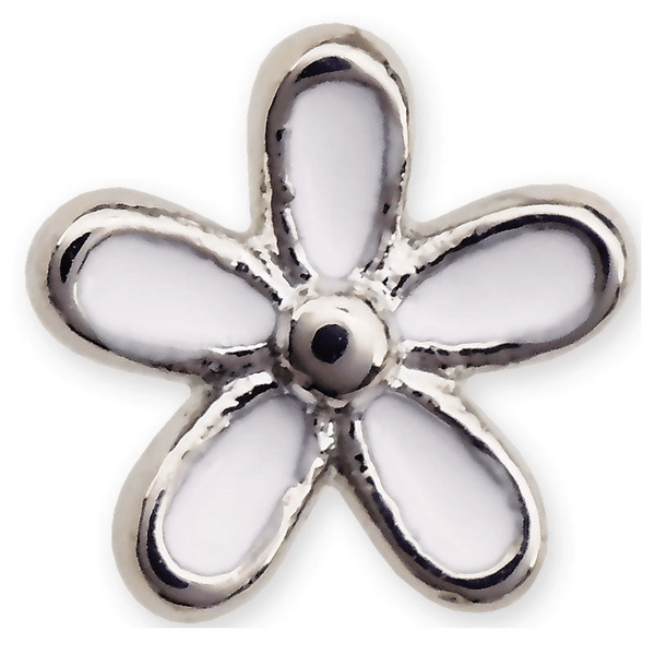 Prim Pendientes Hipoalergénicos Flor Primavera Esmaltado Blanco Biojoux 1 Par