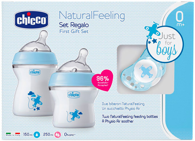 Chicco Set Natural Feeling +0m Azul