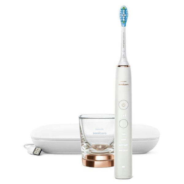 Sonicare DiamondClean Brosse à Dents Electrique Rechargeable Blanche et Or HX9911/94