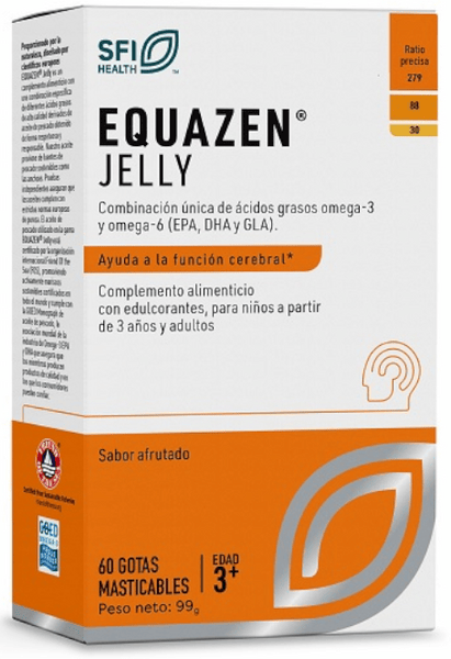 Vitae Equazen Omega-3 y 6 Jelly Masticable Sabor Afrutado 60 Cápsulas