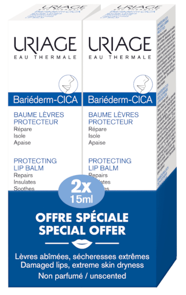 Uriage Bariéderm Cica Labios Bálsamo Barrera 2x15 ml