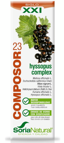Soria Natural Fórmula XXI Composor 23 Hyssopus Complex 50ml