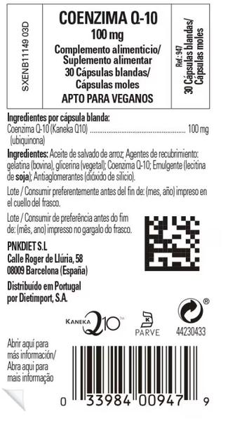 Thumbnail 1 de Solgar Coenzima Q-10 100 mg 30 perlas suplementación