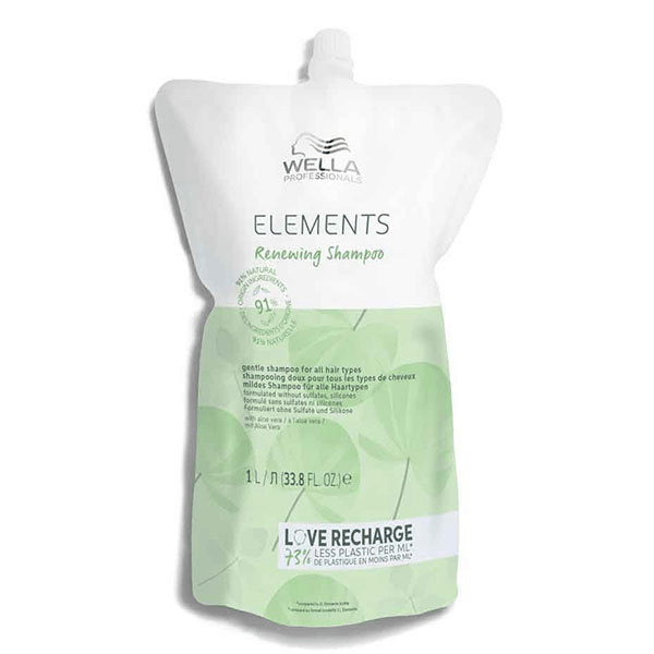 Elements Recharge Shampoing régénérant sans sulfate pour tous cheveux 1L