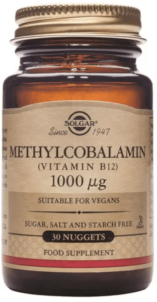 Solgar Vitamina B12 1000 mcg (Metilcobalamina) 30 Comprimidos Masticables