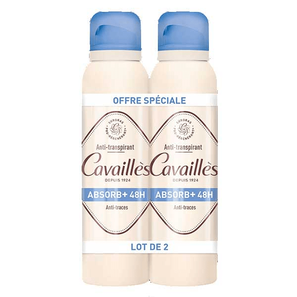 Rogé Cavaillès Déodorant ABSORB+ 48h Anti-Traces Spray 150ml x2 6