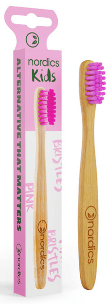 Nordics Rosa Cepillo Dental Niños Bambú