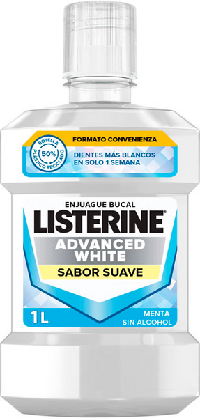 Listerine Advanced Dientes Blancos Enjuague Bucal 1000ml