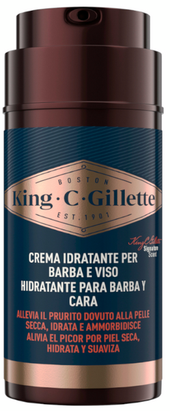 King C. Gillette Crema Hidratante Rostro Y Barba 100 Ml