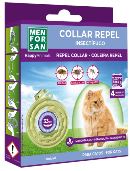 Menforsan Collar Gatos Antiinsectos 3 Activos 1 Unidad