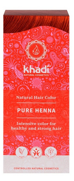 Khadi Henna Natural 100% Pura Rojo 100g