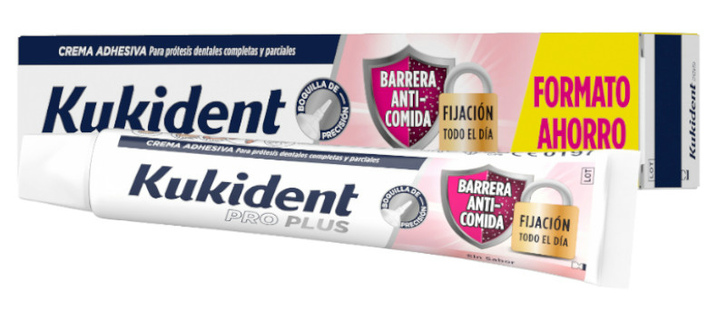 Kukident Pro Plus Barrera Anticomida Sin Sabor 57 Gr