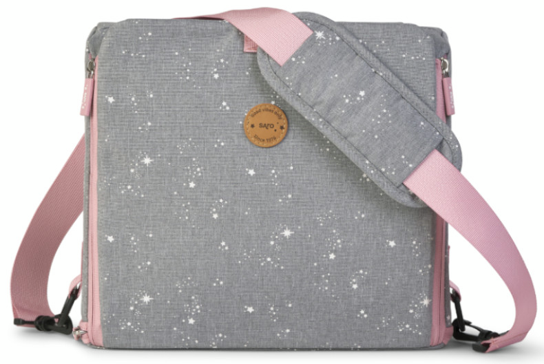 Saro Trona Portable Gris/Rosa