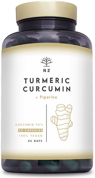 N2 Natural Nutrition Cúrcuma Piperina 90 Cápsulas Veganas