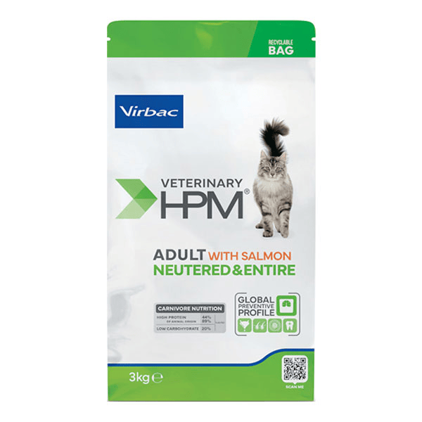 Veterinary HPM Cat Adult Saumon 3kg 2