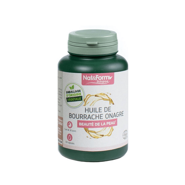 Bio Bourrache Onagre Vitamine E 120 capsules 3