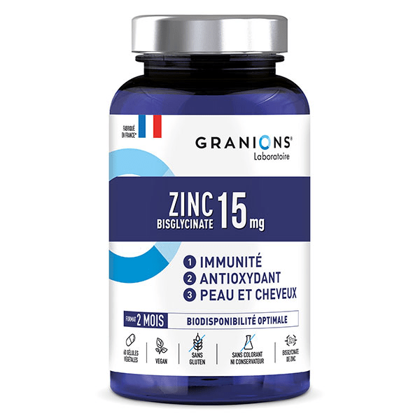 Granions Zinc Bisglycinate 15mg 60 gélules 6