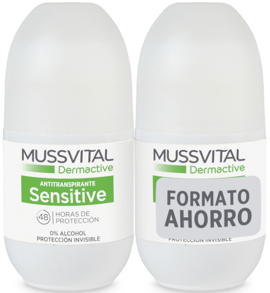 Mussvital Dermactive Desodorante Sensitive Aloe Vera Dúo 2x75ml