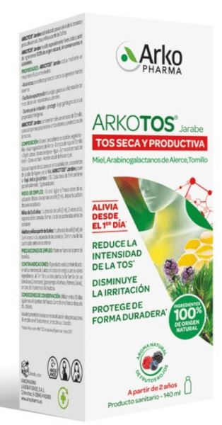arkopharma arkotos jarabe tos seca y productiva frutos rojos 140 ml