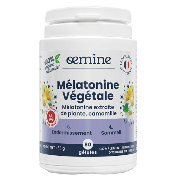 Mélatonine Végétale 1,9 mg Sommeil 60 gélules 2