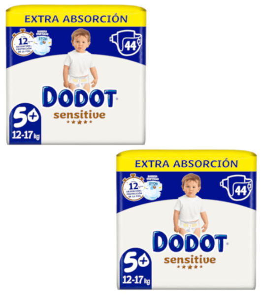 Dodot Pañales Sensitive Extra T5+ (12-17 Kg) 2x44 uds
