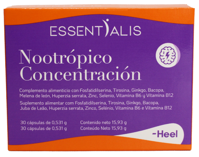 Essentialis Nootrópico Concentración 30 Cápsulas