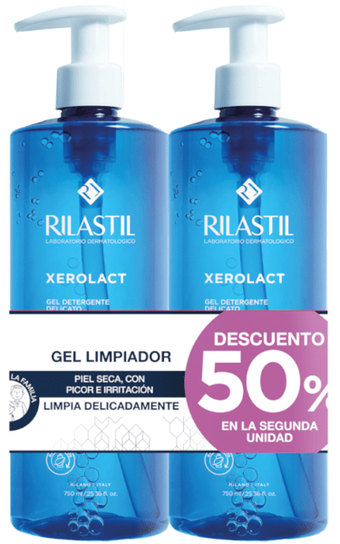 Rilastil Xerolact Gel Limpiador Reparador 2x750 ml