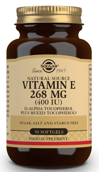 Solgar Vitamina E 400 Ui 268Mg 50 Cápsulas Blandas