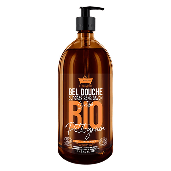 Gel douche surgras sans savon BIO Petit grain 1L