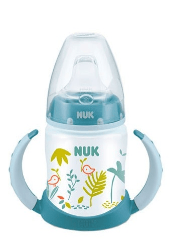 Nuk First Choice+ Biberón Silicona Entrena Jungle 6-18 meses 150 ml Gris