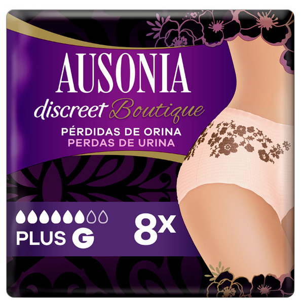 Ausonia Discreet Boutique Plus Talla Grande 8 Unidades
