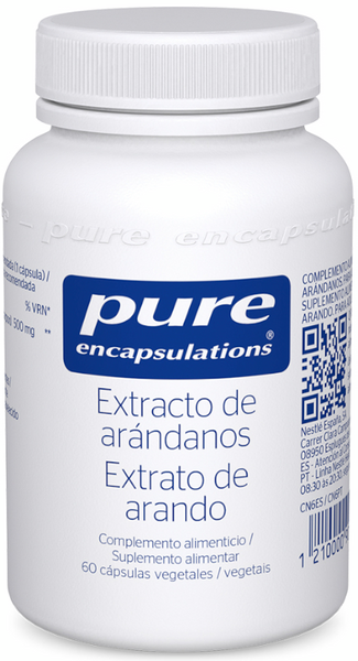Pure Encapsulations Extracto Arándanos 60 Cápsulas Vegetales