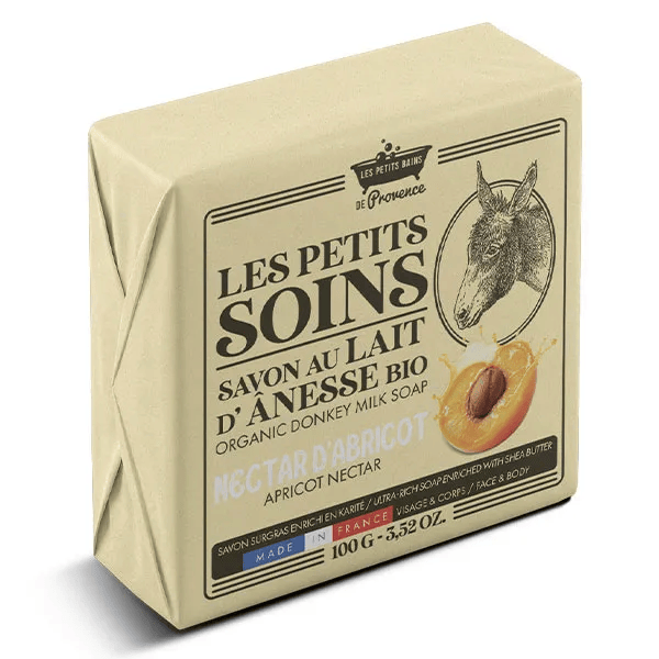 Les Petits Soins Savon au lait d'Anesse Bio Nectar d'Abricot 100g