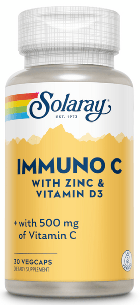 Solaray 3 X Immuno C (C+D3+Zn) Vitaminas Y Minerales 30 Cápsulas Vegetales - Imagen 3