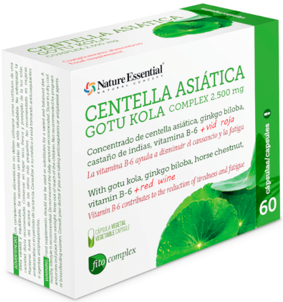 Nature Essential Centella Asiática Complex 2500Mg 60 Cápsulas Vegetales